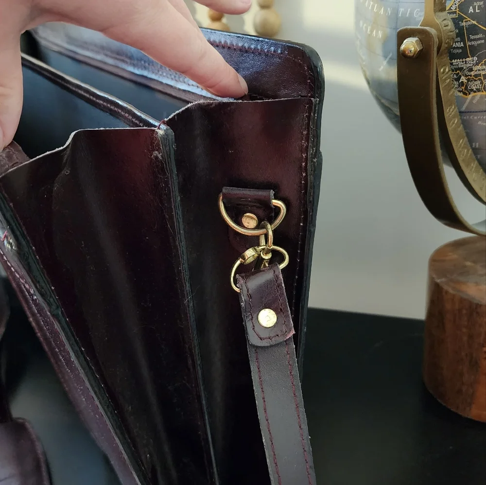 Vintage HERITAGE Top Grain Leather Portfolio Briefcase